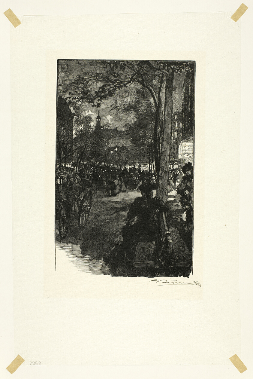 Boulevard Montmartre, Evening, plate fifteen from Le Long de la Seine et des Boulevards