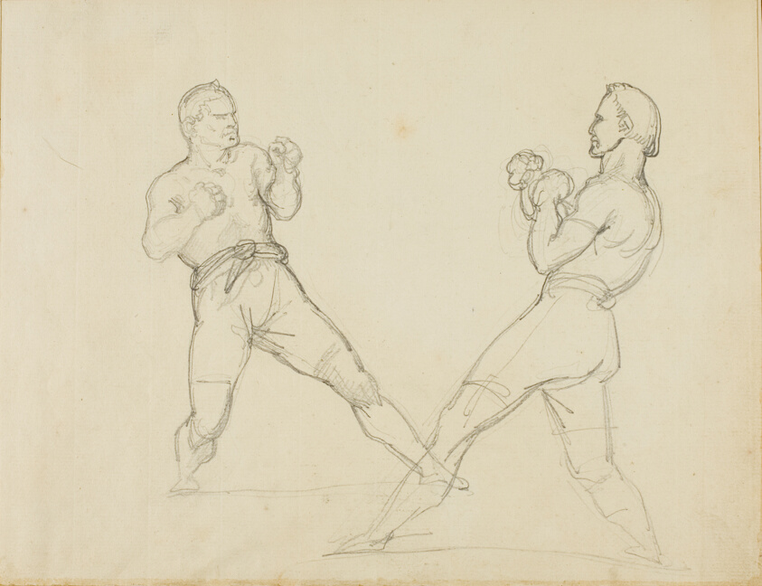 Two Boxers Sparring