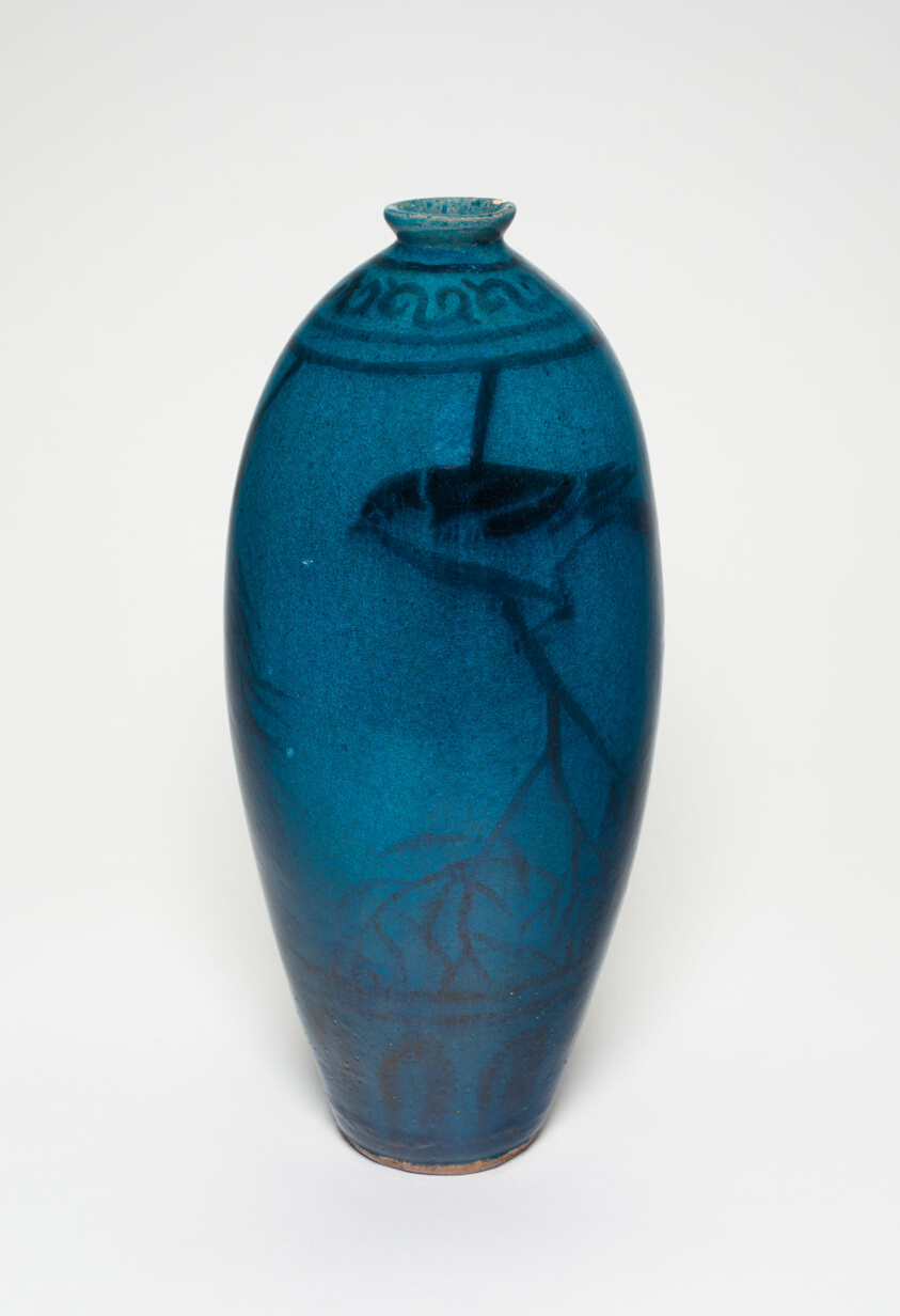 Vase with Bird on a Branch