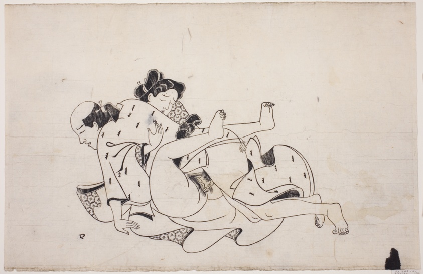 A sheet from a shunga album