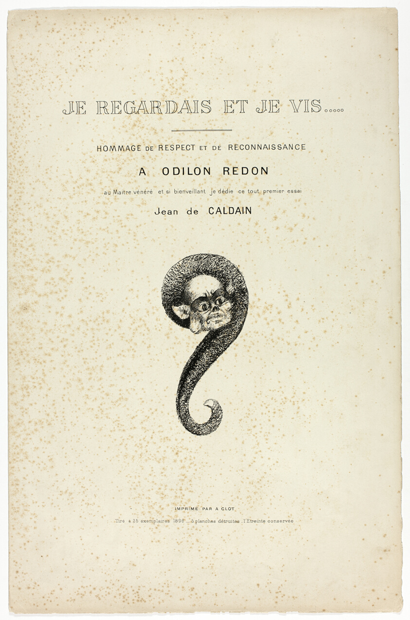 Title Page, from Je regardais et je vis...