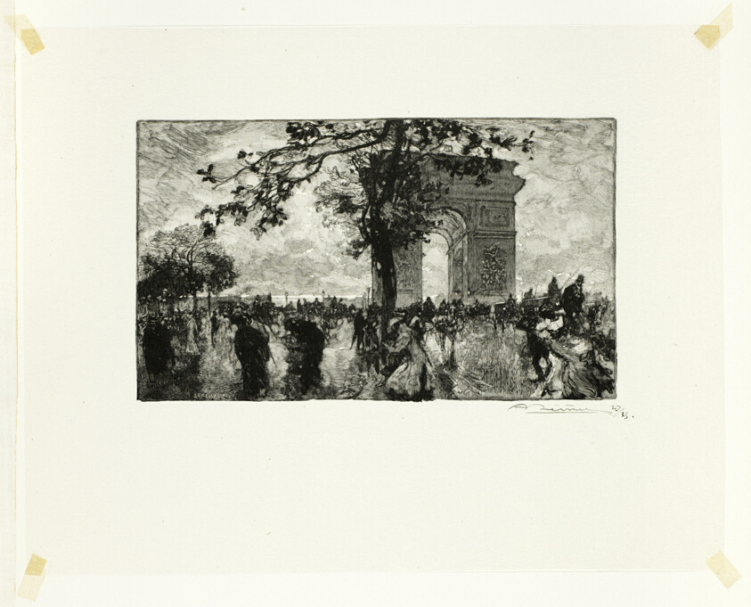 Retour du Bois, place de l'Etoile, plate nineteen from Le Long de la Seine et des Boulevards