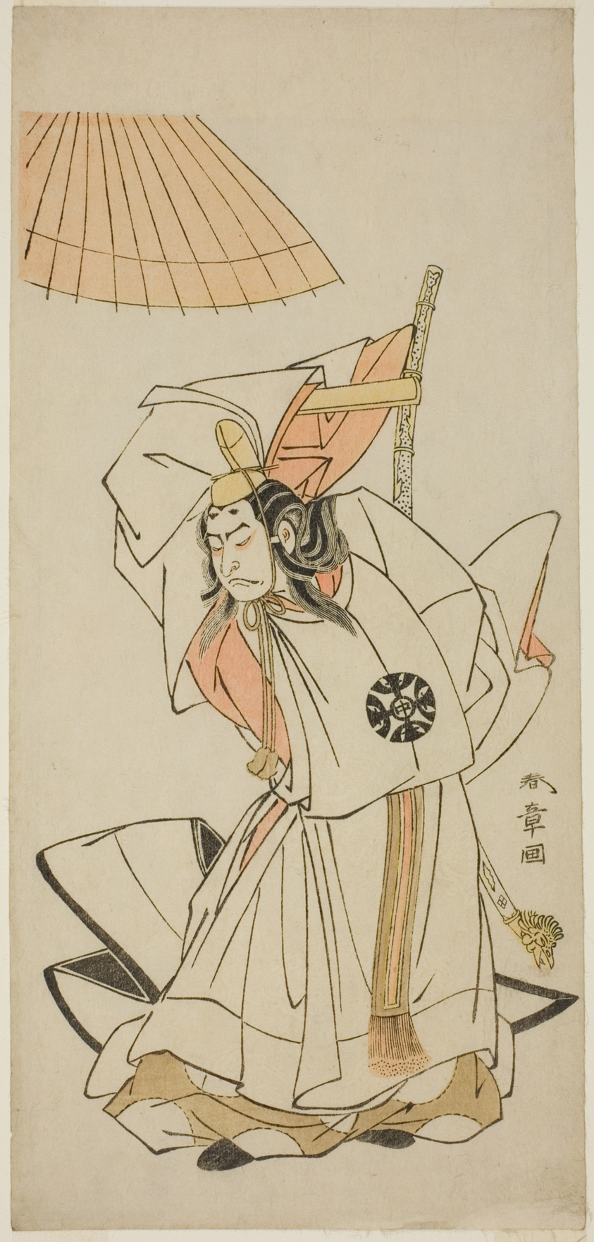 The Actor Nakamura Nakazo I as Prince Koreakira, Younger Brother of Emperor Go-Toba, in the Play Gohiiki Kanjincho (Your Favorite Play Kanjincho [The Subscription List]), Performed at the Nakamura Theater from the First Day of the Eleventh Month, 1773
