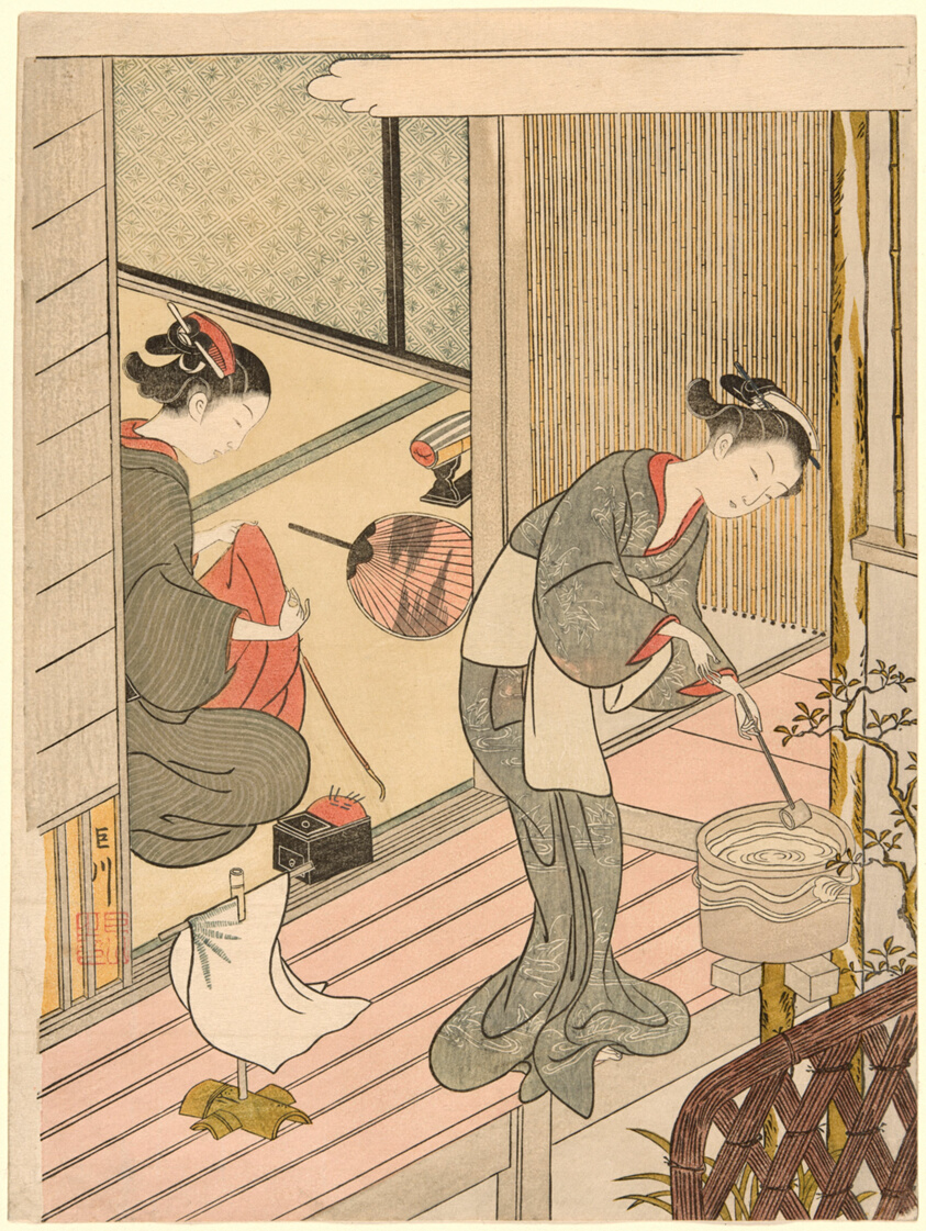 Returning Sails of the Towel Rack (Tenugui-kake no kihan), from the series "Eight Views of the Parlor (Zashiki hakkei)"