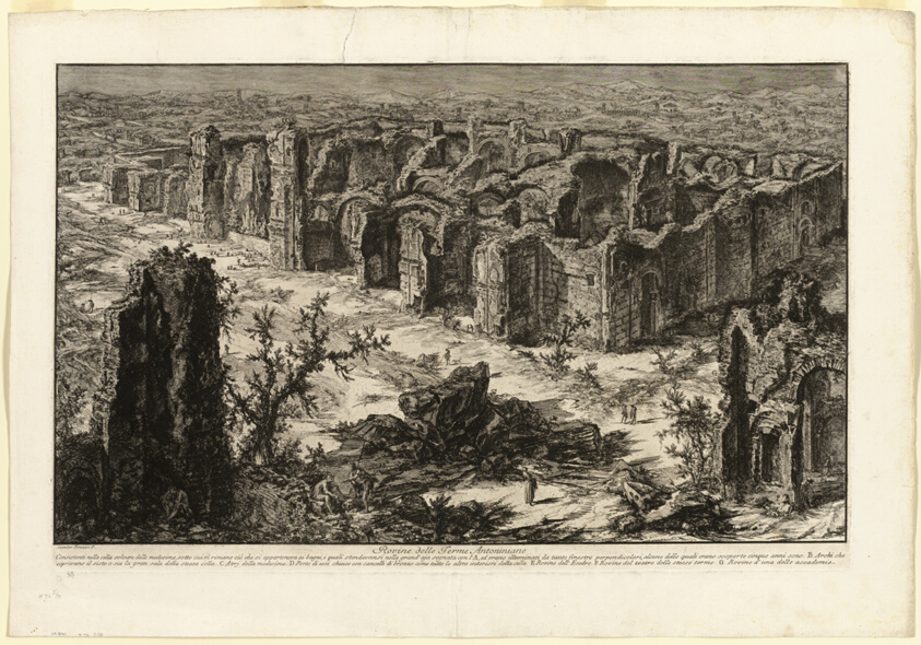 Ruins of the Antonine Baths [Baths of Caracalla], from Views of Rome