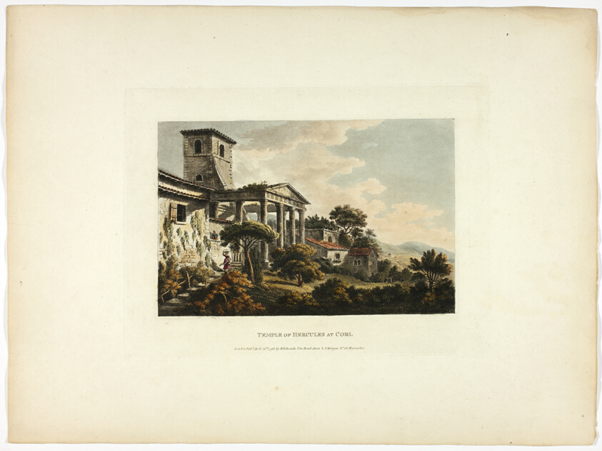 Temple of Hercules at Cori, plate thirty-two from A Select Collection of Views and Ruins in Rome and its Vicinity