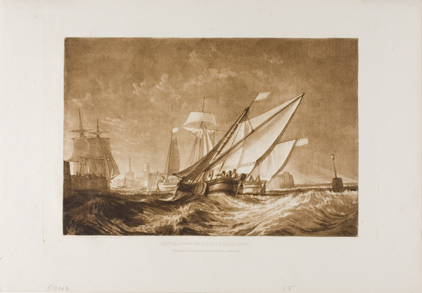 Entrance of Calais Harbour, plate 55 from Liber Studiorum