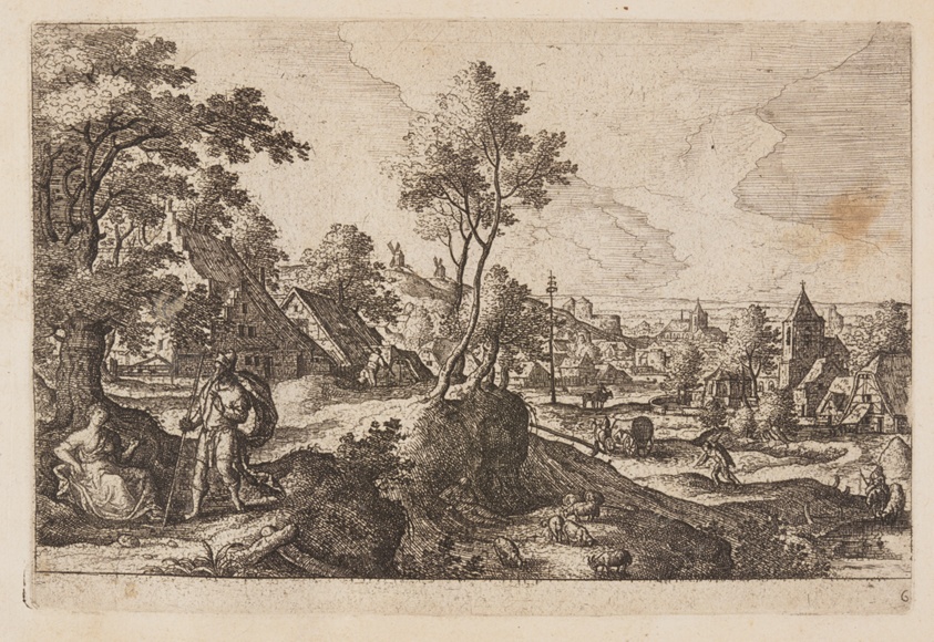 Plate 6, from Landscapes with Scenes from the Old and New Testament and Ovid’s Metamorphoses