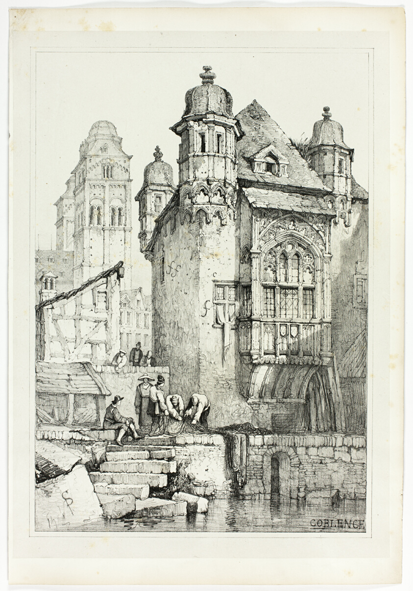 Coblence, from Facsimiles of Sketches made in Flanders and Germany