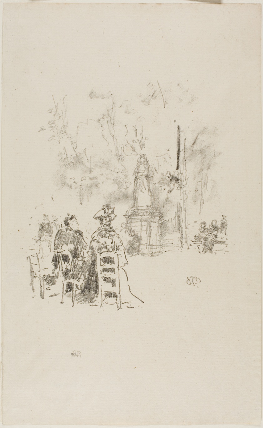 Conversation under the Statue, Luxembourg Gardens