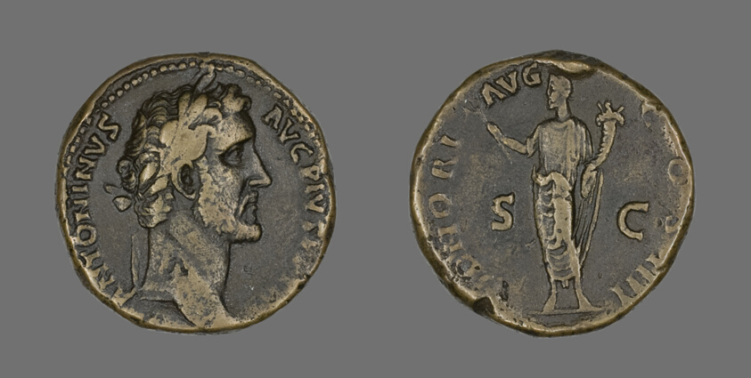 Sestertius (Coin) Portraying Emperor Antoninus Pius