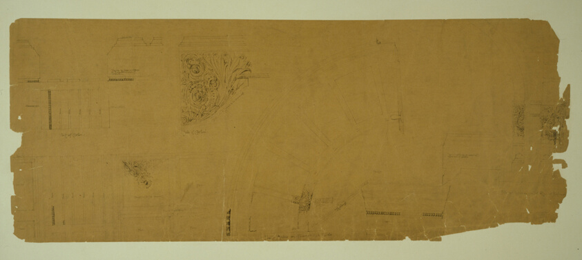 Auditorium Building, Chicago, Illinois, Plaster Details for Vestibule Arch