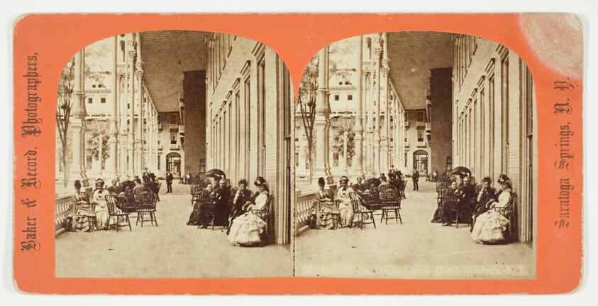 Rear Piazza, Grand Union Hotel, Saratoga, N.Y., No. 26 from the series "Saratoga Springs, N. Y."