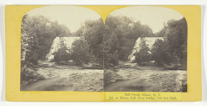 Fall Creek, Ithaca, N.Y. 1st, or Ithaca Fall, from bridge, 150 feet high