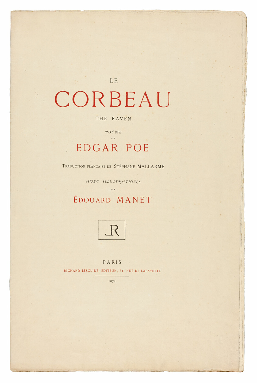 Title Page and Text, from The Raven (Le Corbeau)