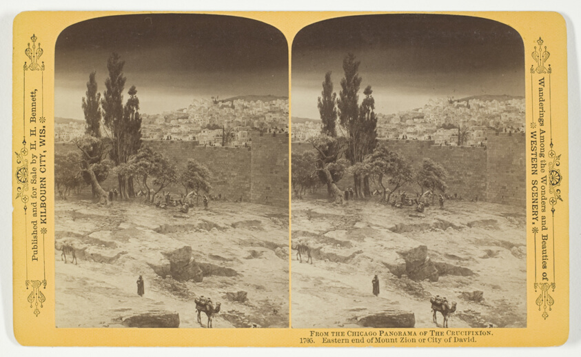 Eastern end of Mount Zion or City of David, from the series "The Chicago Panorama of The Crucifixion"
