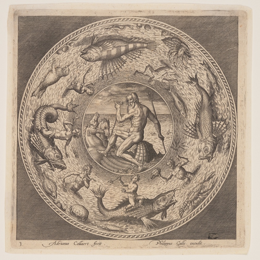 Poseidon, from a Set of Designs for Plates (Fonds de Coupe)