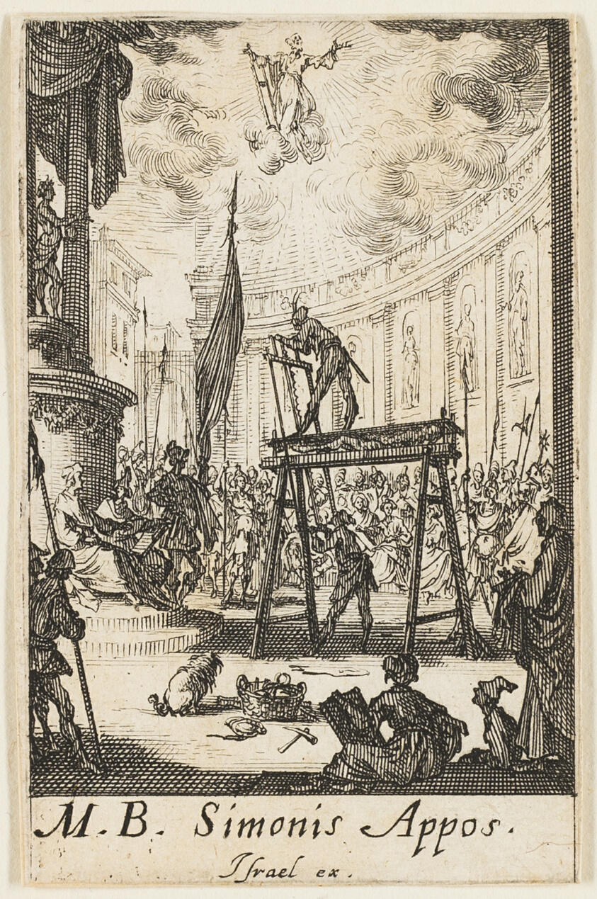 Martyrdom of Saint Simon, plate ten from The Martyrdoms of the Apostles