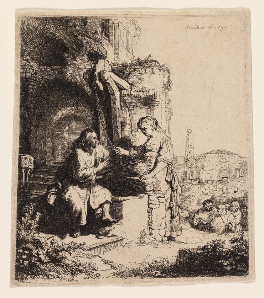 Christ and the Woman of Samaria Among Ruins