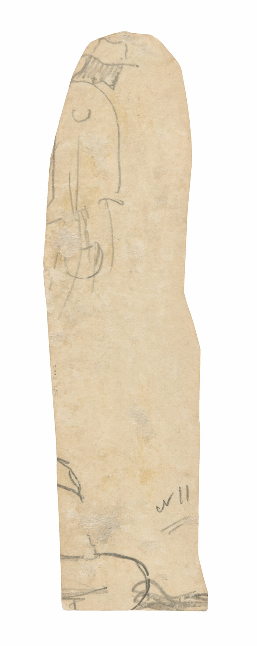 Sketch of Man with a Hat and Fragment of Woman’s Shoulder