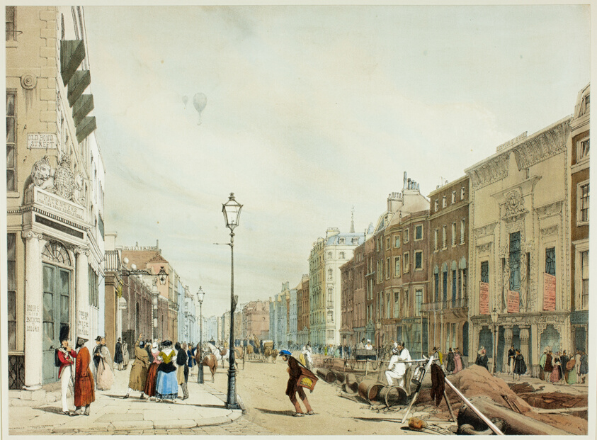 Piccadilly, Looking Towards the City, plate seventeen from Original Views of London as It Is