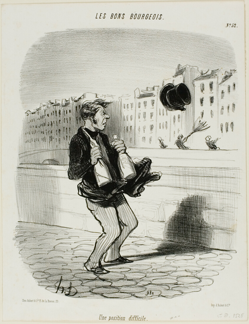 An Awkward Situation, plate 52 from Les Bons Bourgeois