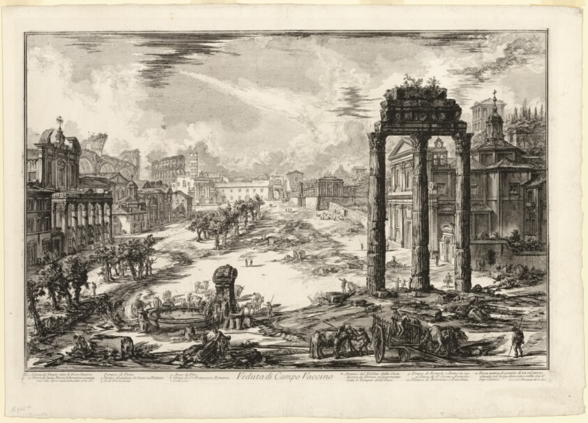 View of the Campo Vaccino, from Views of Rome