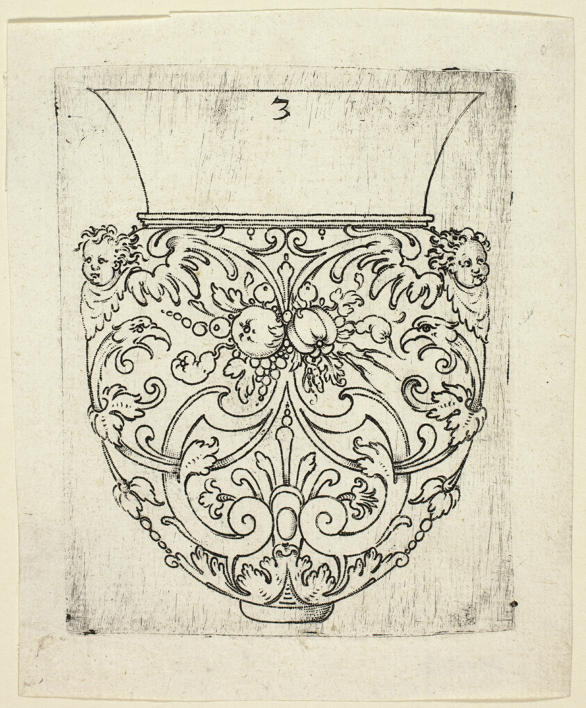 Plate 3, from twenty ornamental designs for goblets and beakers