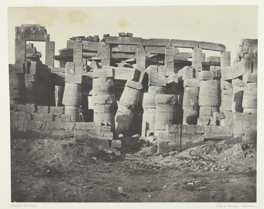 Palais de Karnak, Salle Hypostyle Prise au Nord; Thèbes, plate 35 from the album "Egypte, Nubie, Palestine et Syrie" (1852)