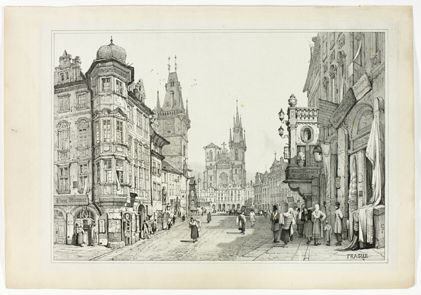Prague, from Facsimiles of Sketches made in Flanders and Germany