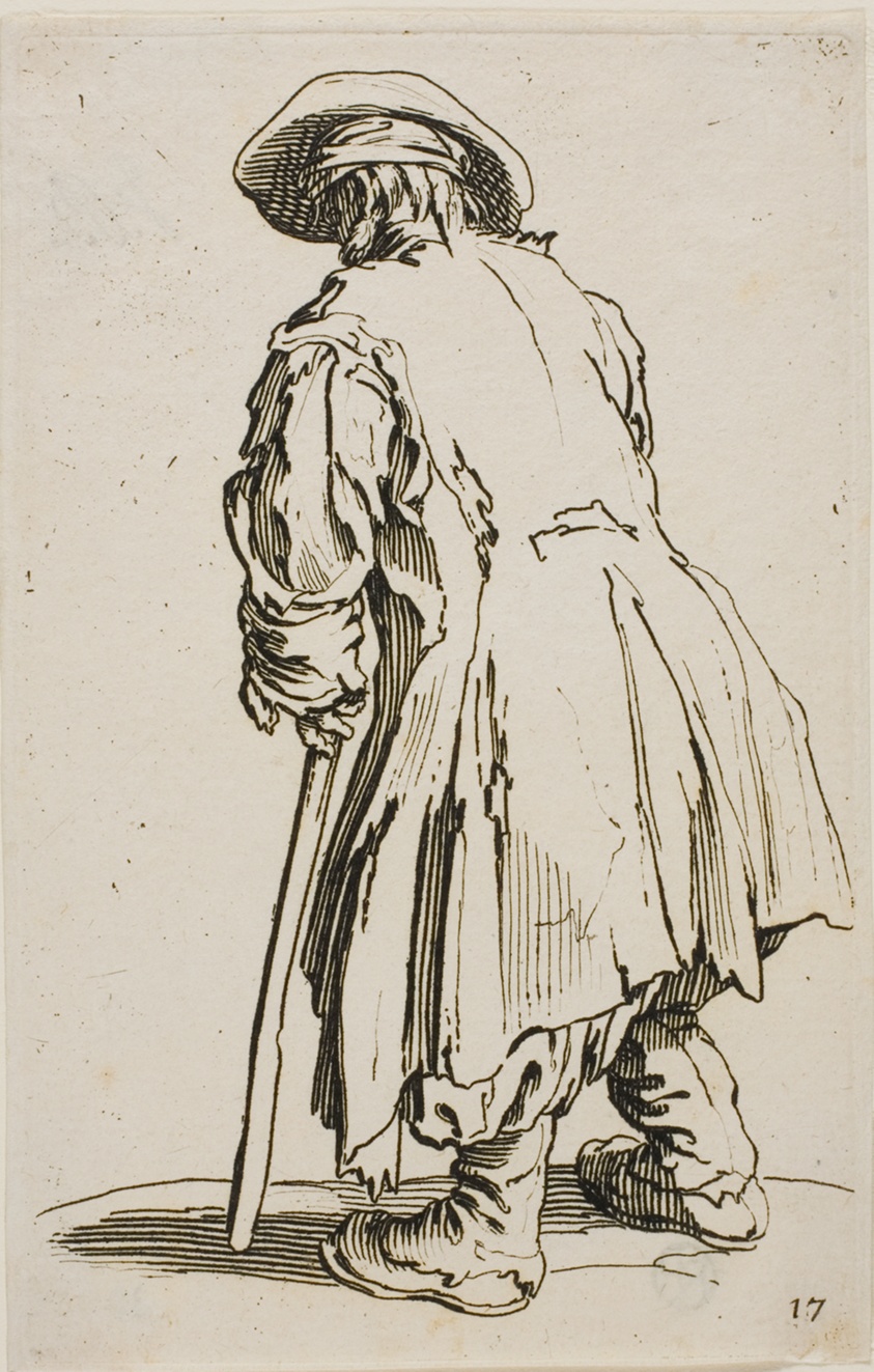 The Old Beggar Leaning on his Crutch, plate seventeen from The Beggars
