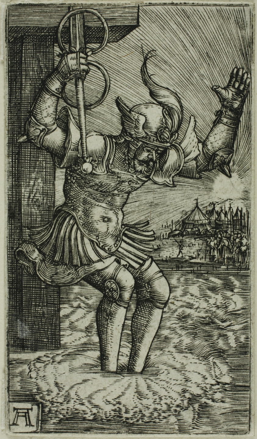 Horatius Cocles Leaping into the Tiber