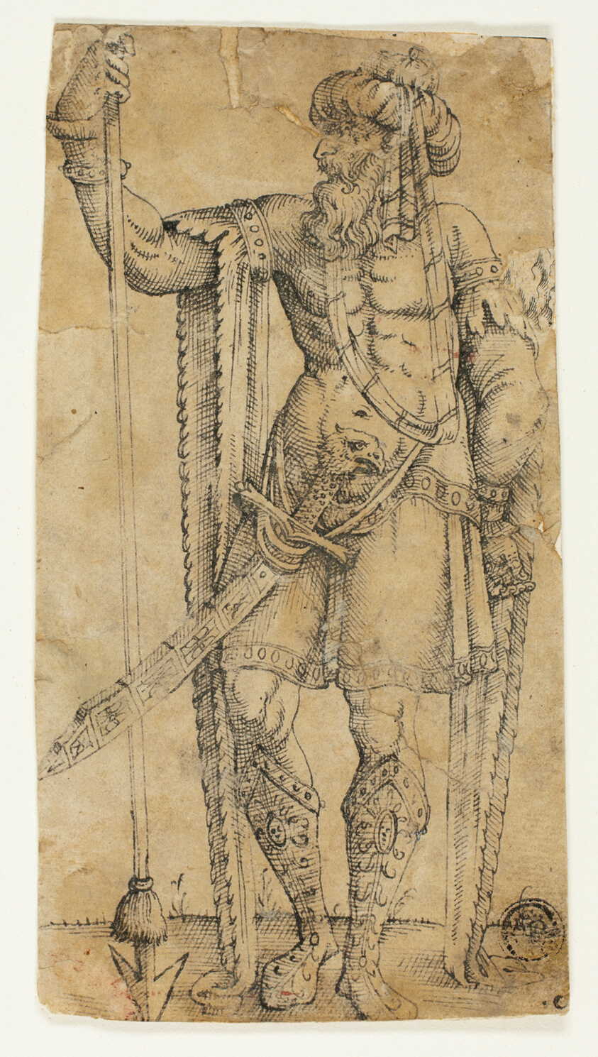 Turbaned Soldier Holding a Lance