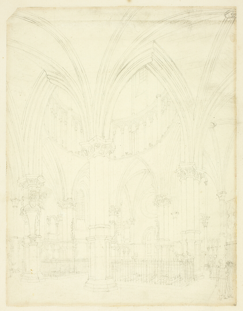 Study for Temple Church, from Microcosm of London