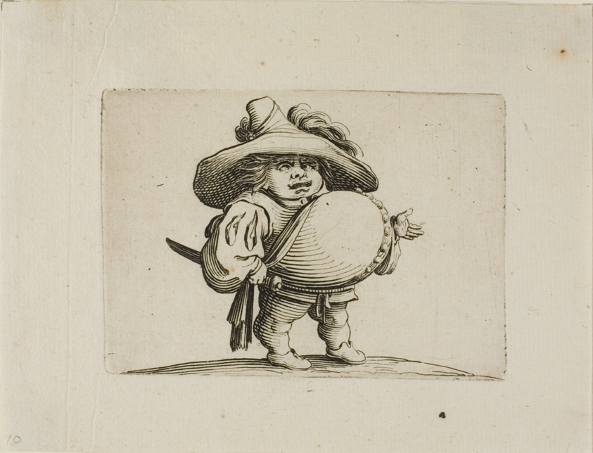 The Large Bellied Man Decorated with a Line of Buttons, from Varie Figure Gobbi