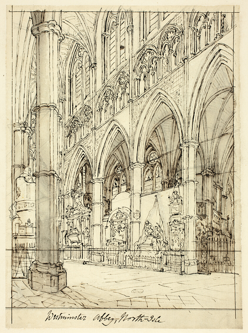 Study for Westminster Abbey, from Microcosm of London