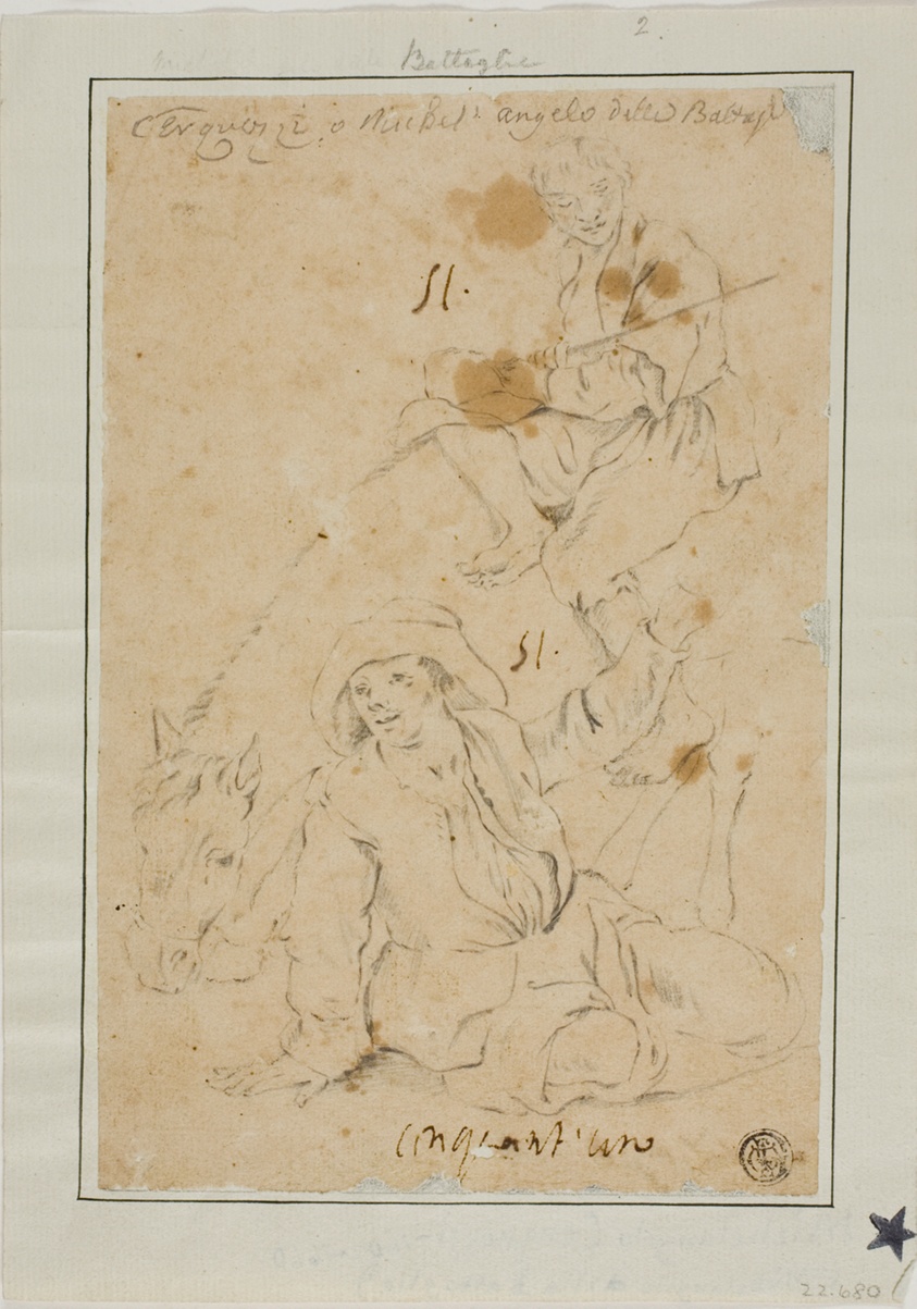 Two Peasants with Donkey