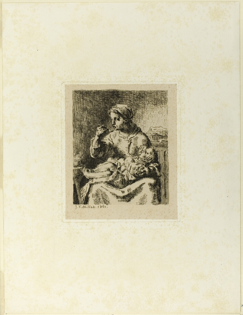 Woman Feeding Her Child