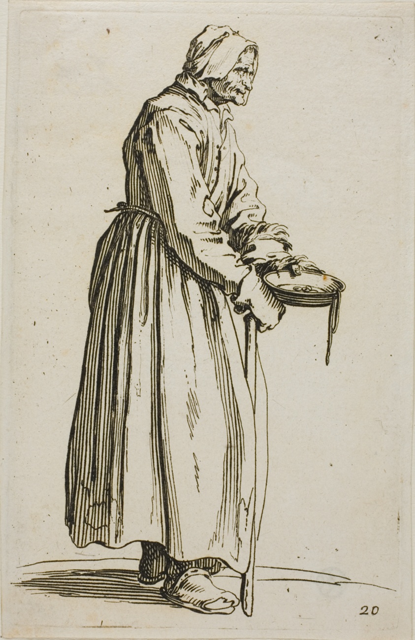 Woman Beggar Holding Alms, plate 20 from The Beggars