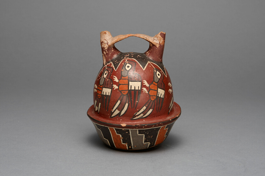 Bridge Vessel Depicting Birds, Possibly Hummingbirds