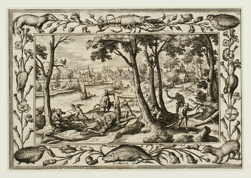 Bear Hunt, from Landscapes with Old and New Testament Scenes and Hunting Scenes