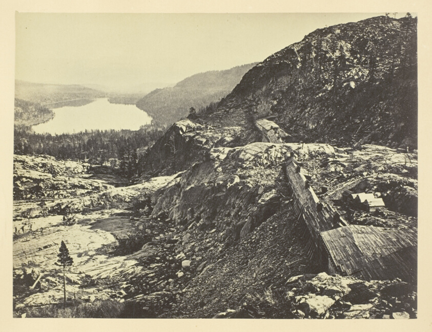 Summit of Sierra Nevada, Snow Sheds in Foreground, Donner Lake in the Distance, C. P. R. R.