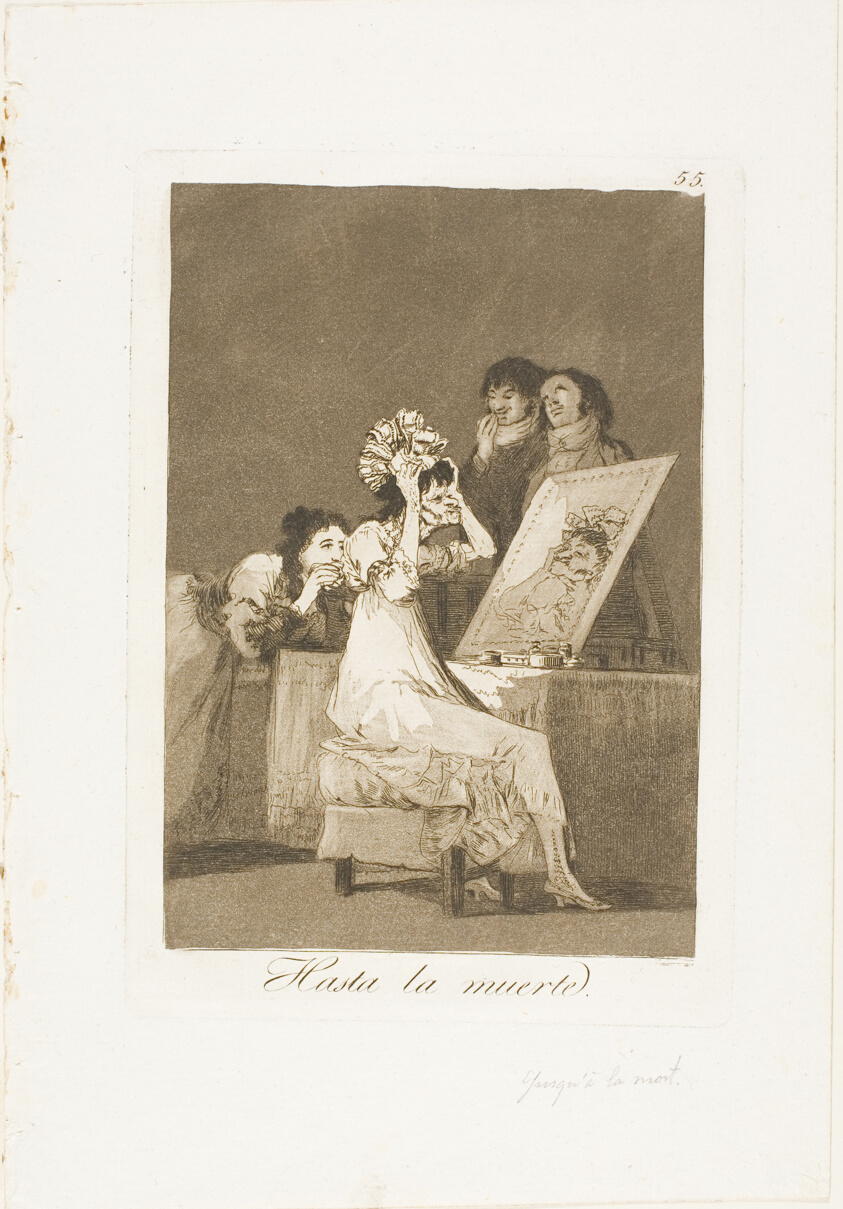 Until Death, plate 55 from Los Caprichos