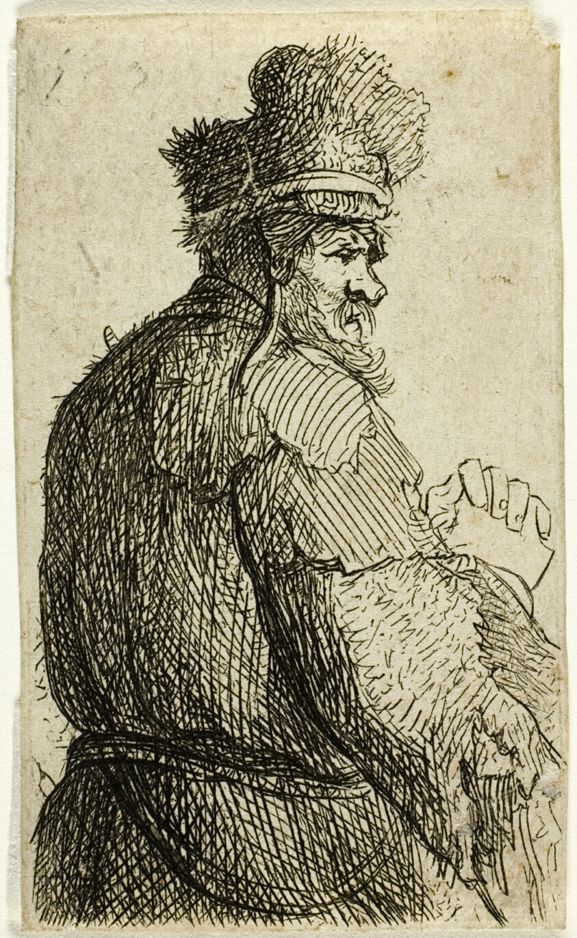Old Man Seen from Behind, Profile Right: Half-Figure