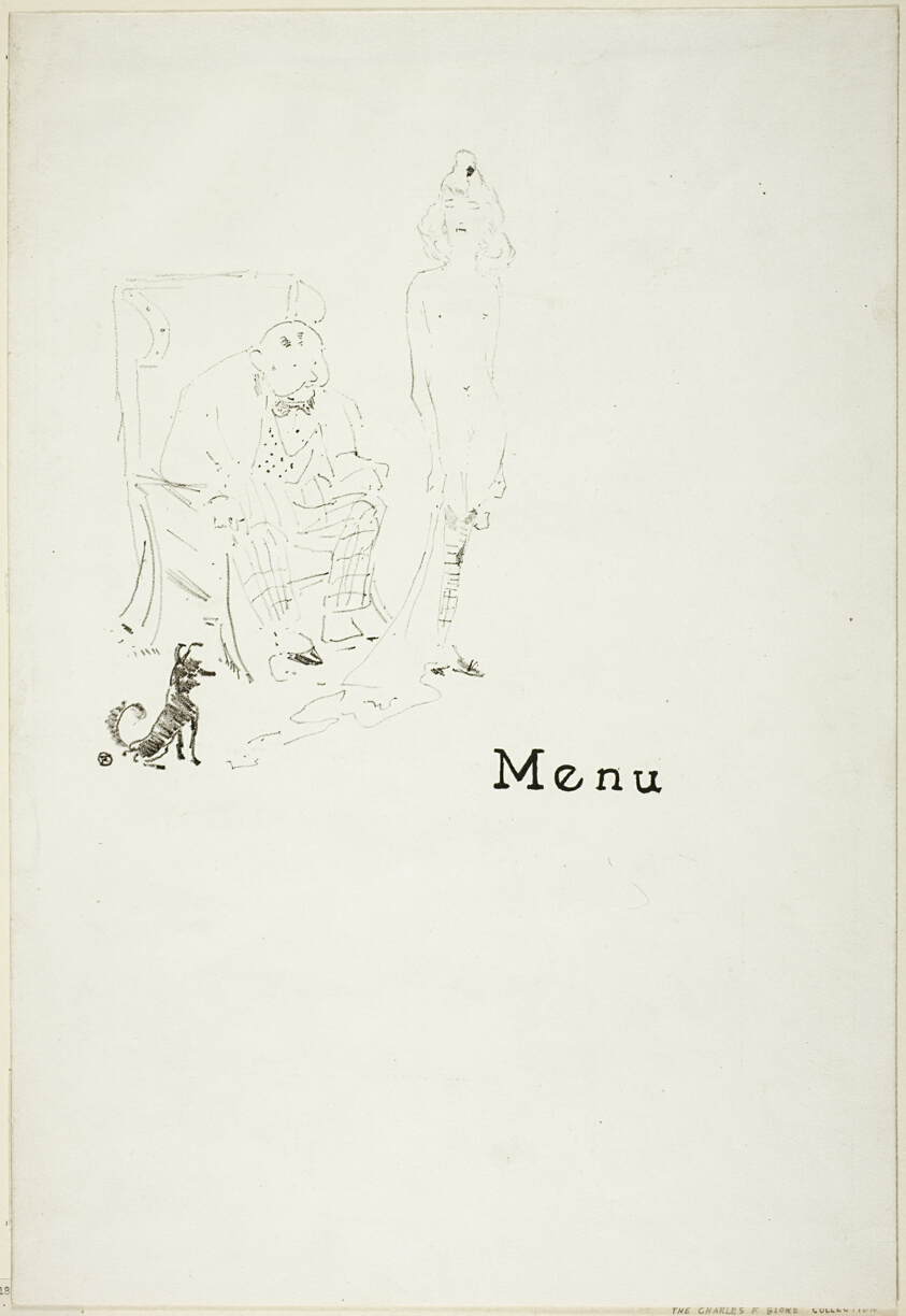 La fillette nue: Menu