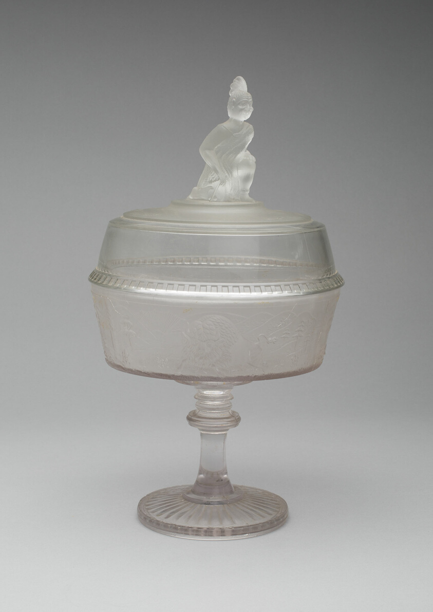 Westward Ho!/Pioneer Covered Compote on Pedestal