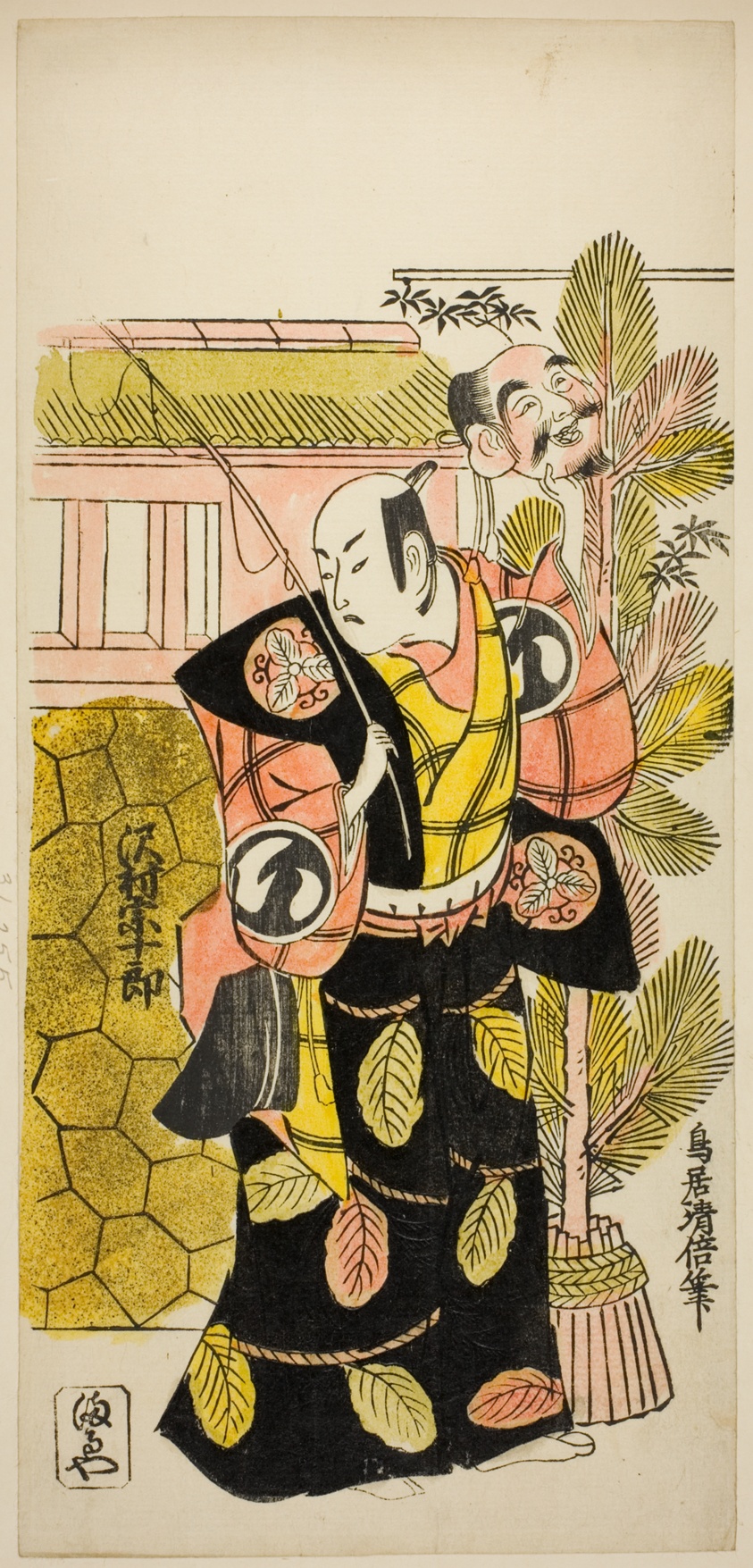 The Actor Sawamura Sojuro I as Ebisu in the play "Suehiro Eho Soga," performed at the Nakamura Theater in the first month, 1729