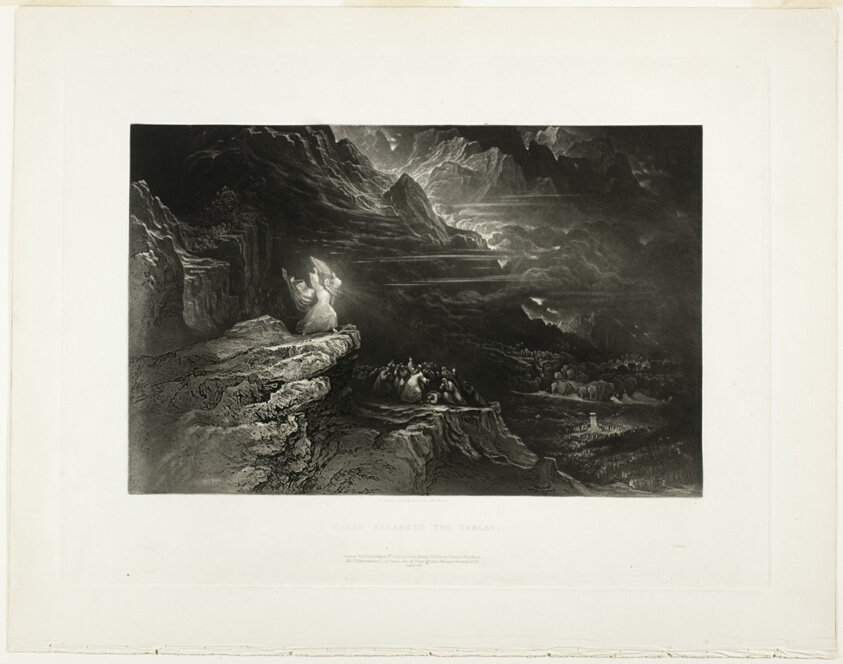 Moses Breaketh The Tables, from Illustrations of the Bible