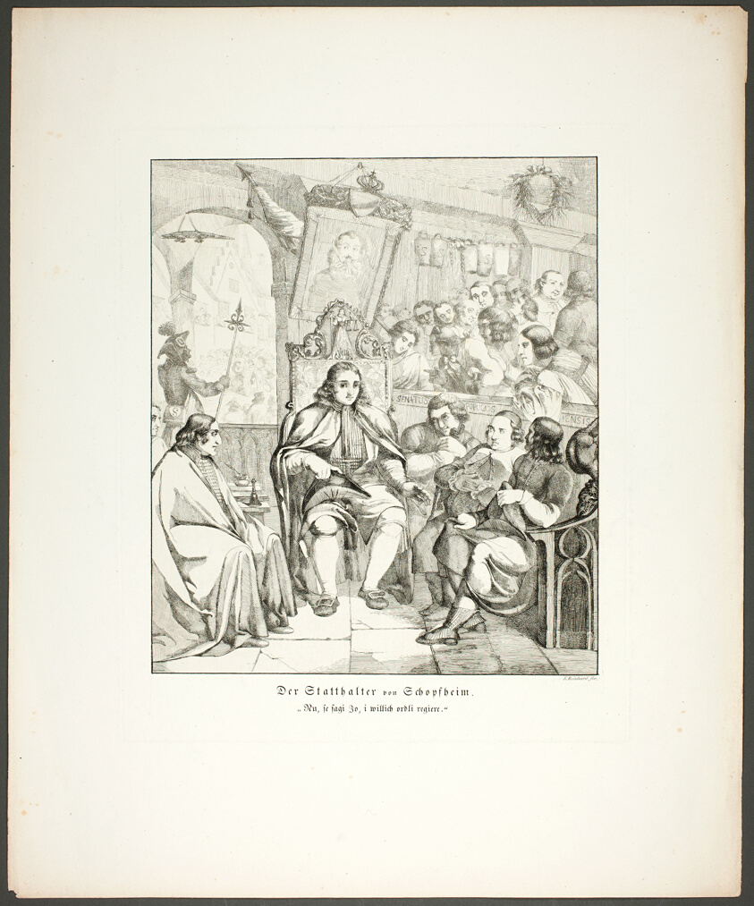 The Governor of Schopfheim (Der Statthalter von Schopfheim), plate eight from the series Poems in the Dialect of the Upper Rhine Region (Zehn Blätter Zu Hebels Alemannischen Gedichten)