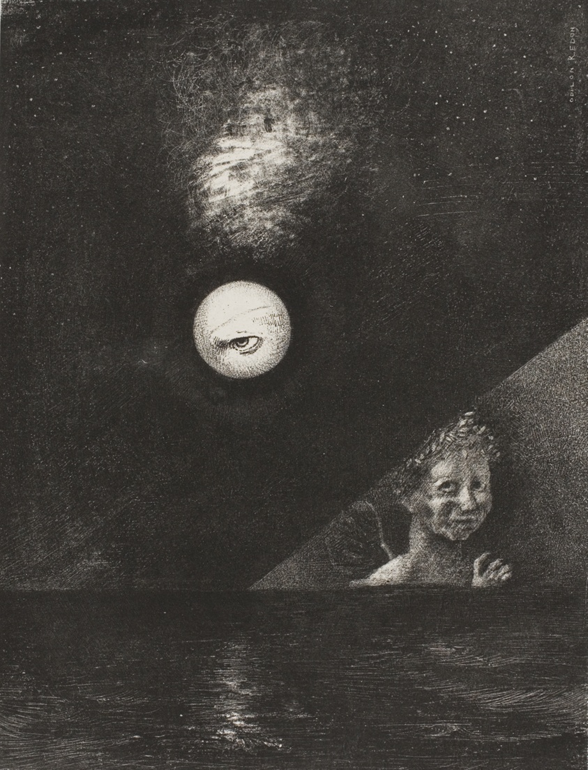 On the Horizon the Angel of Certitude, and in the Somber Heaven a Questioning Eye, plate four from To Edgar Poe
